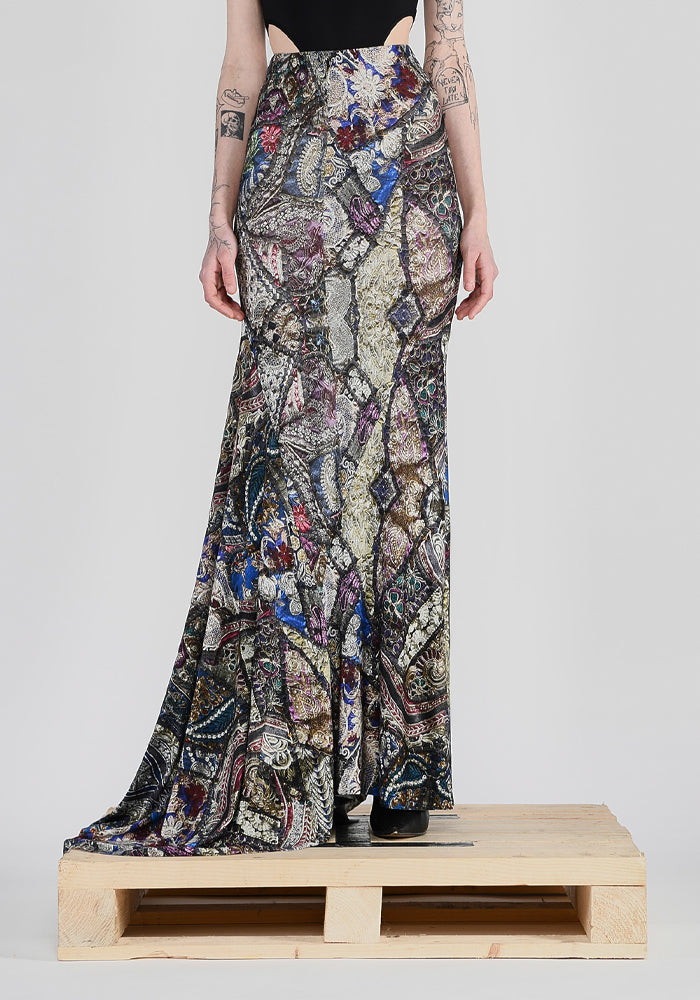 Barbara Bologna Ornate Printed Maxi Skirt | December Thieves