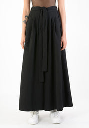 High Waisted Tie Waist Wide Leg Pants