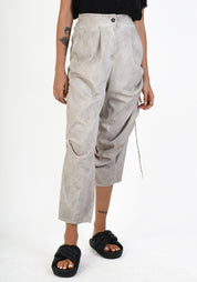 Side Ruche Detail Balloon Leg Pants in BLACK Only