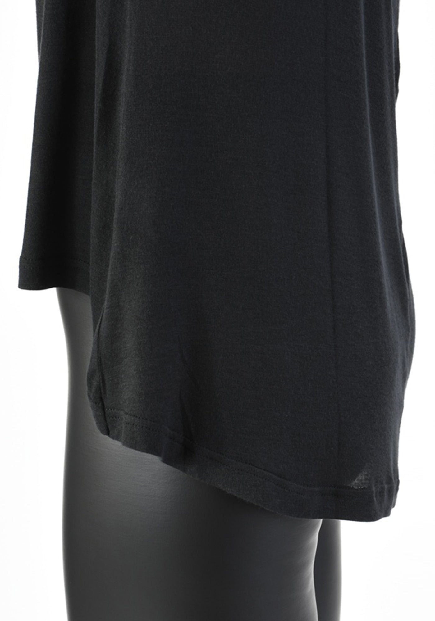 Asymmetric Scoop Neck Silk Blend T-Shirt