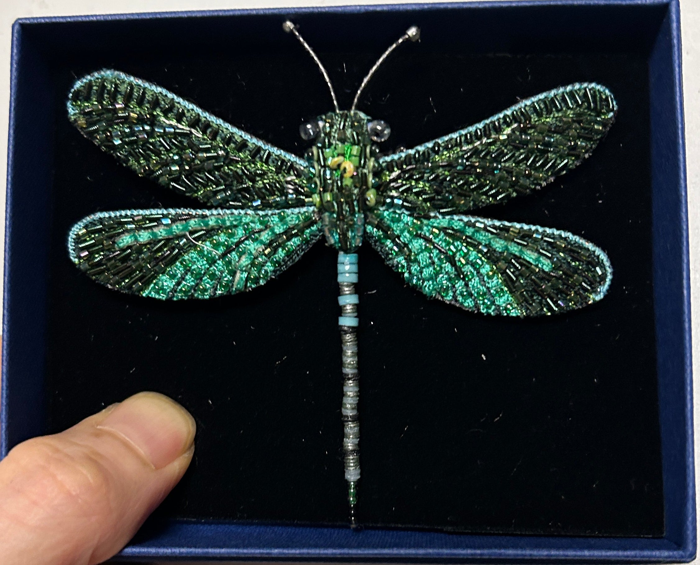 Pondhawk Dragonfly Embroidered Pin