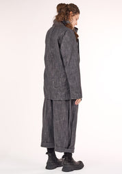 Krone Distressed Details Denim Blazer Jacket