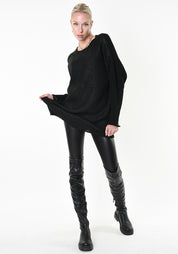 Metallic Coated Wool Blend Sweater