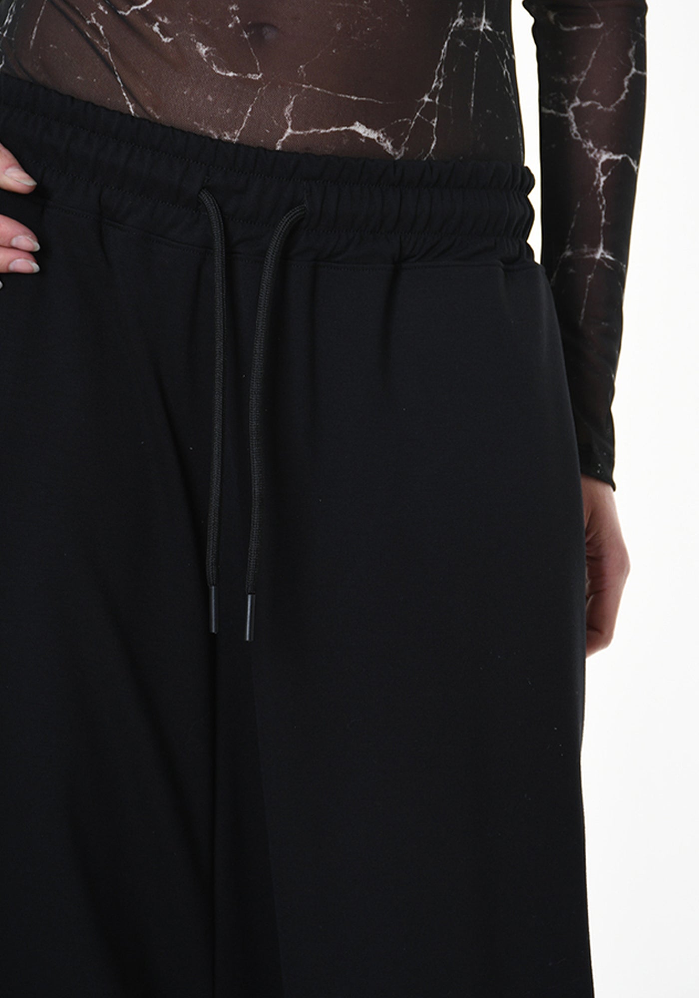 Drop Seat Wide Leg Cropped Pants