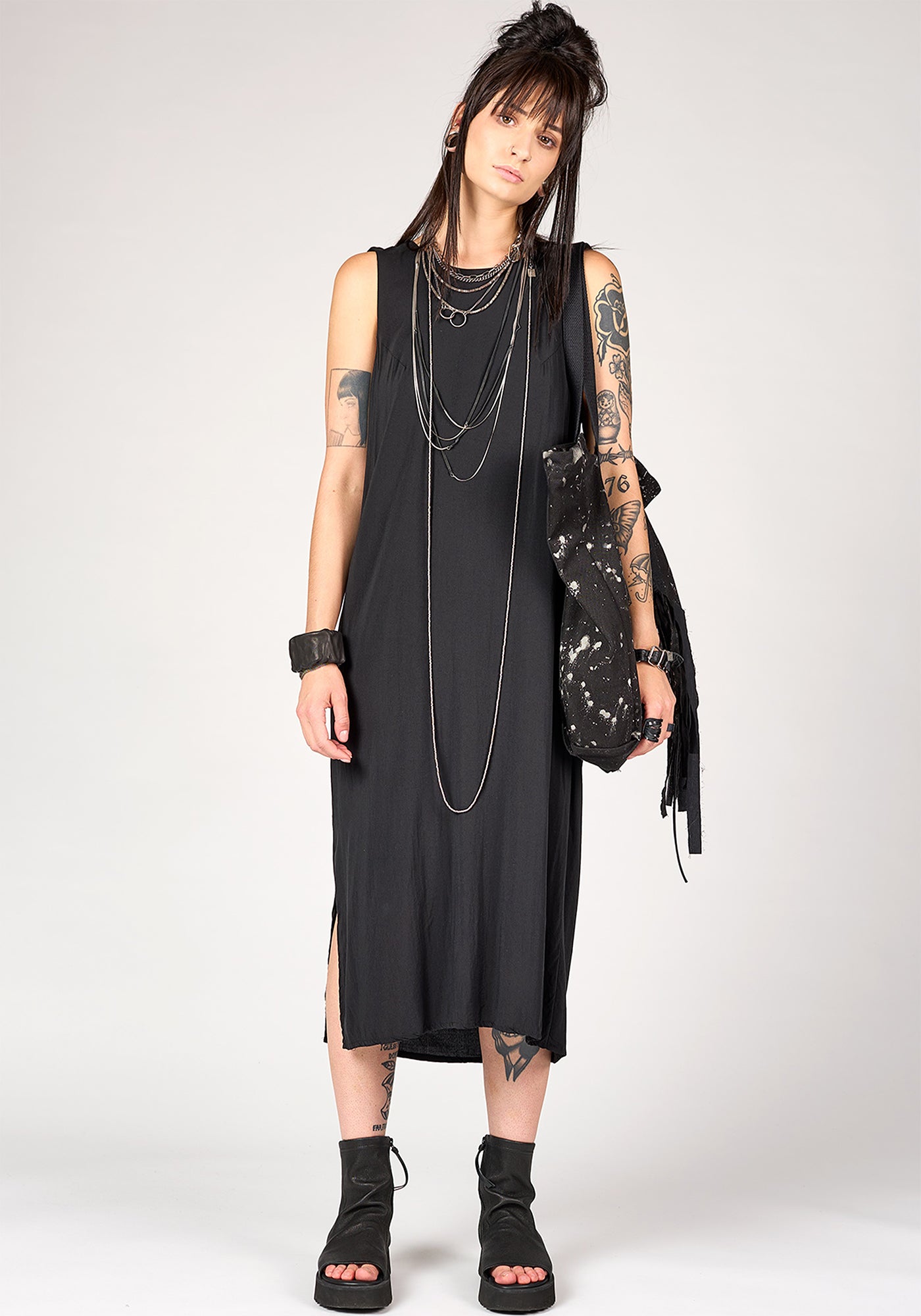 NB 2149 Misonia Layered Racerback Midi Dress (SAND SWATCH) - December Thieves