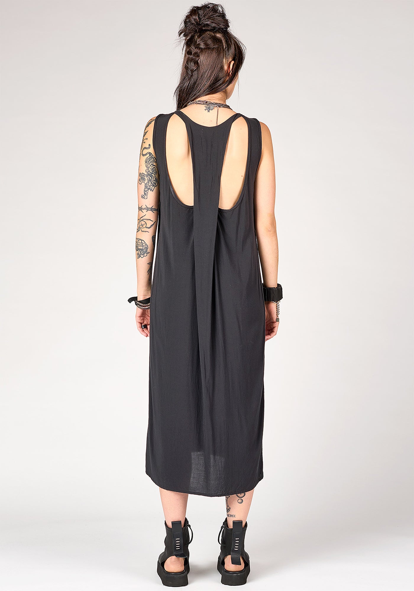 NB 2149 Misonia Layered Racerback Midi Dress (SAND SWATCH) - December Thieves