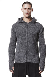 Center Seam Alpaca Blend Knit Hoodie - December Thieves