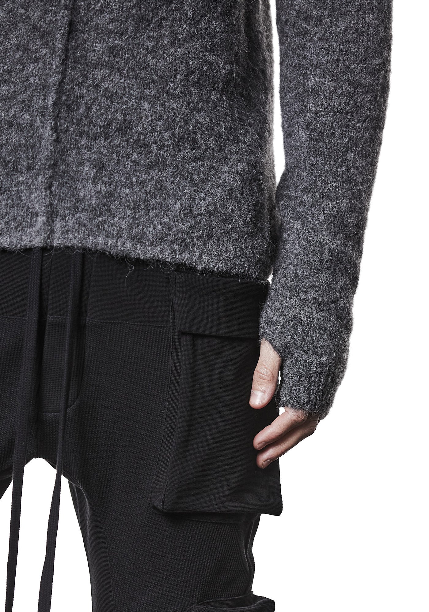 Center Seam Alpaca Blend Knit Hoodie - December Thieves