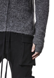 Center Seam Alpaca Blend Knit Hoodie - December Thieves
