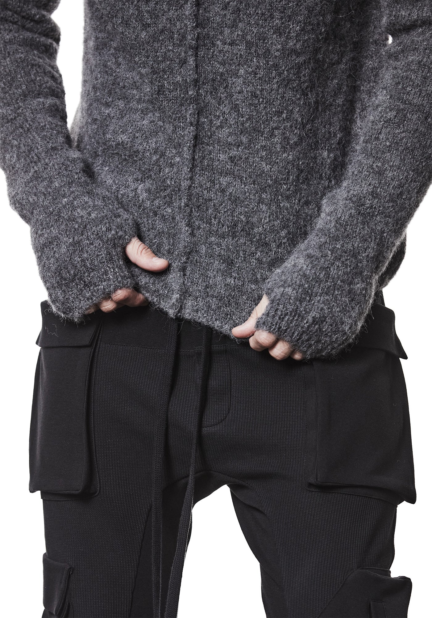 Center Seam Alpaca Blend Knit Hoodie - December Thieves