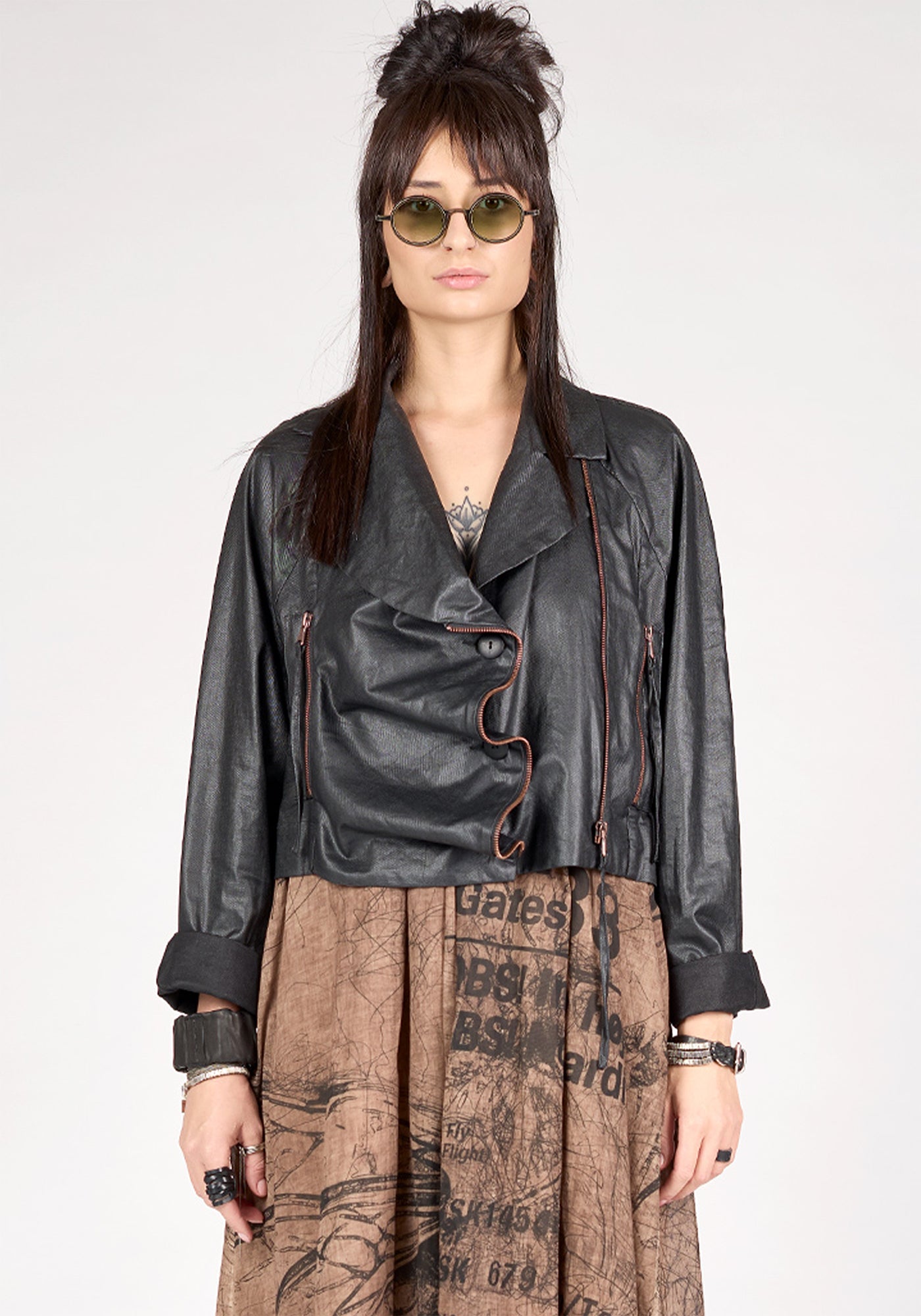 NB 2130 Myra Coated Cropped Jacket - December Thieves