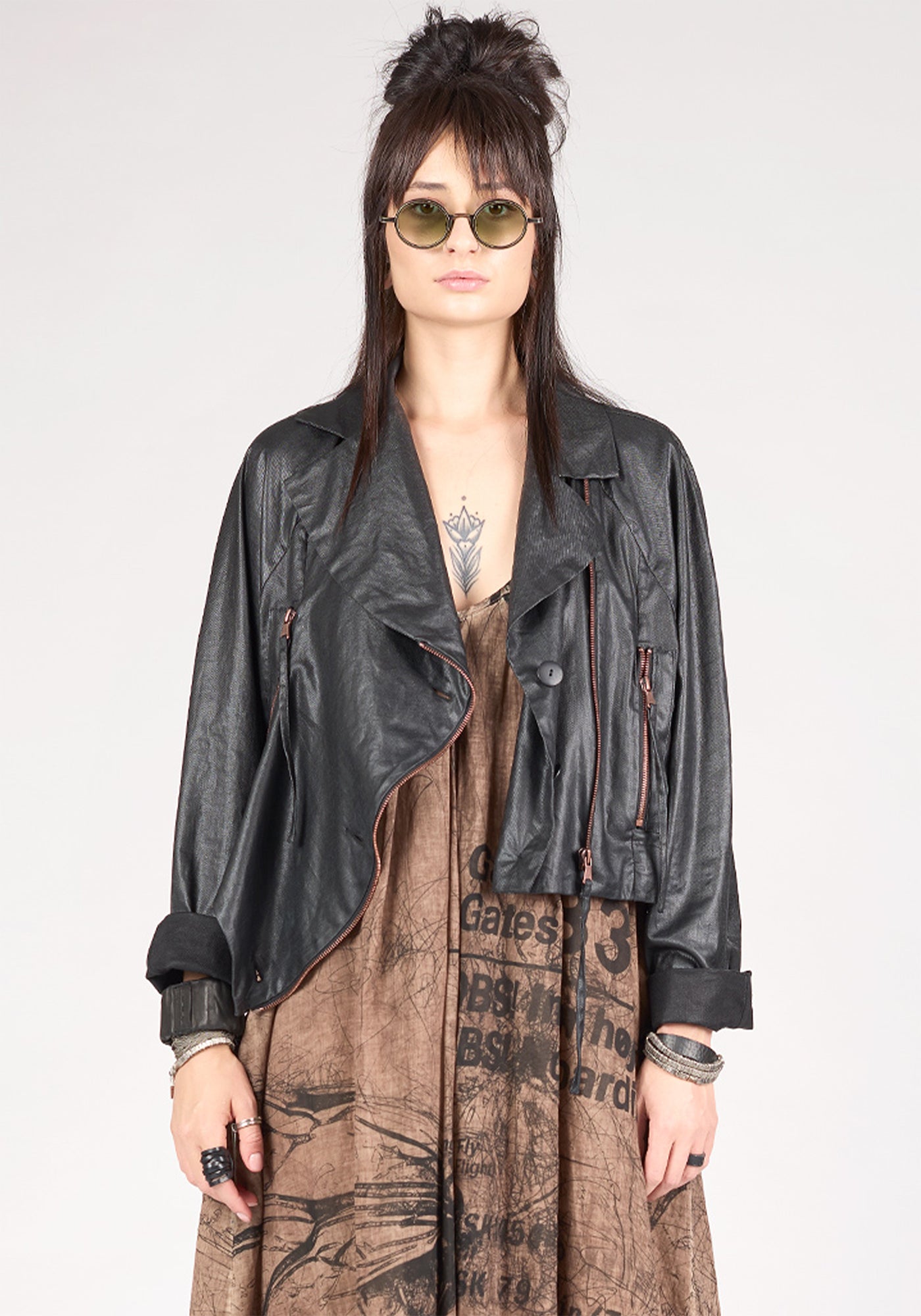 NB 2130 Myra Coated Cropped Jacket - December Thieves