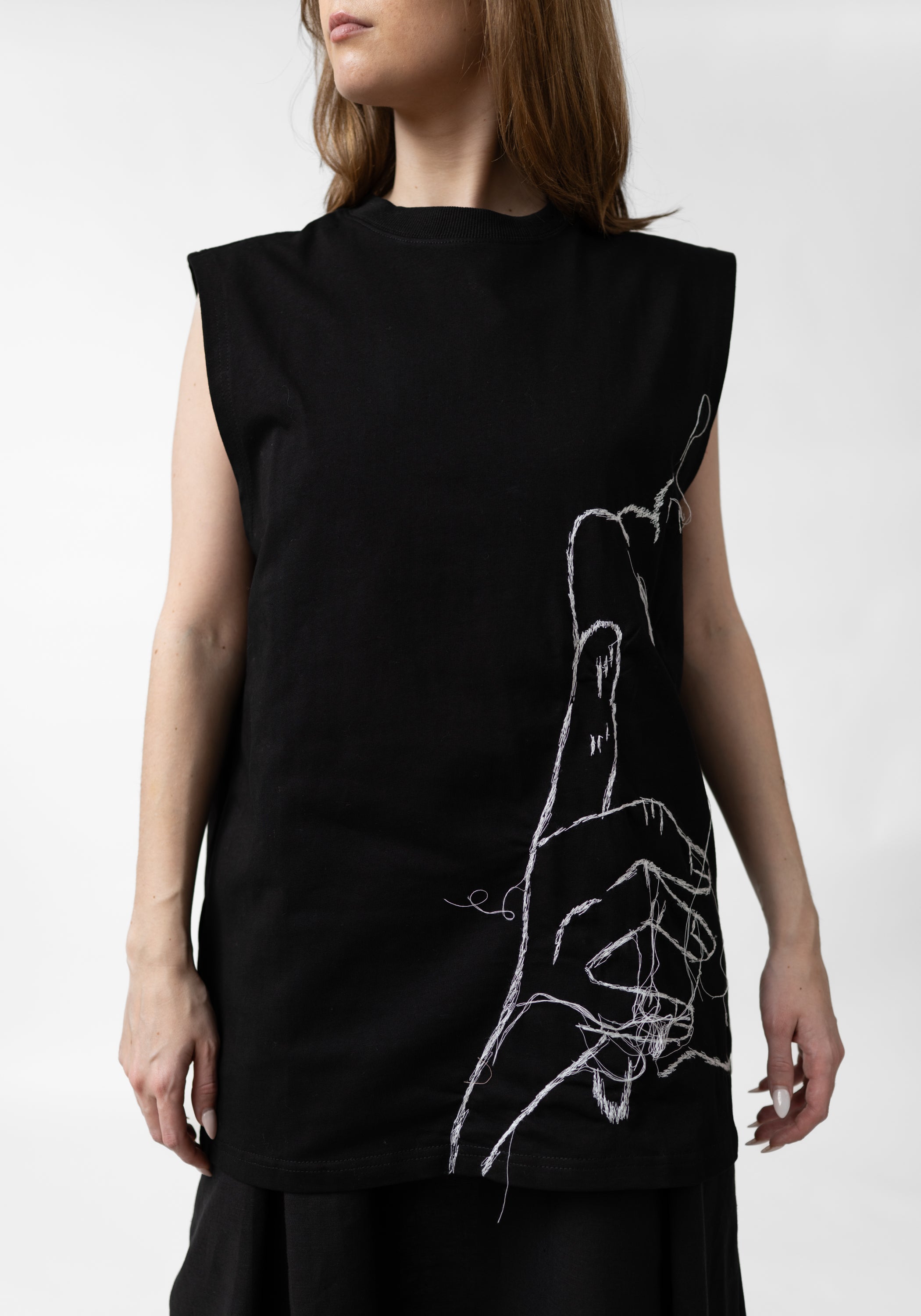 Embroidered Face Jersey Tank - December Thieves
