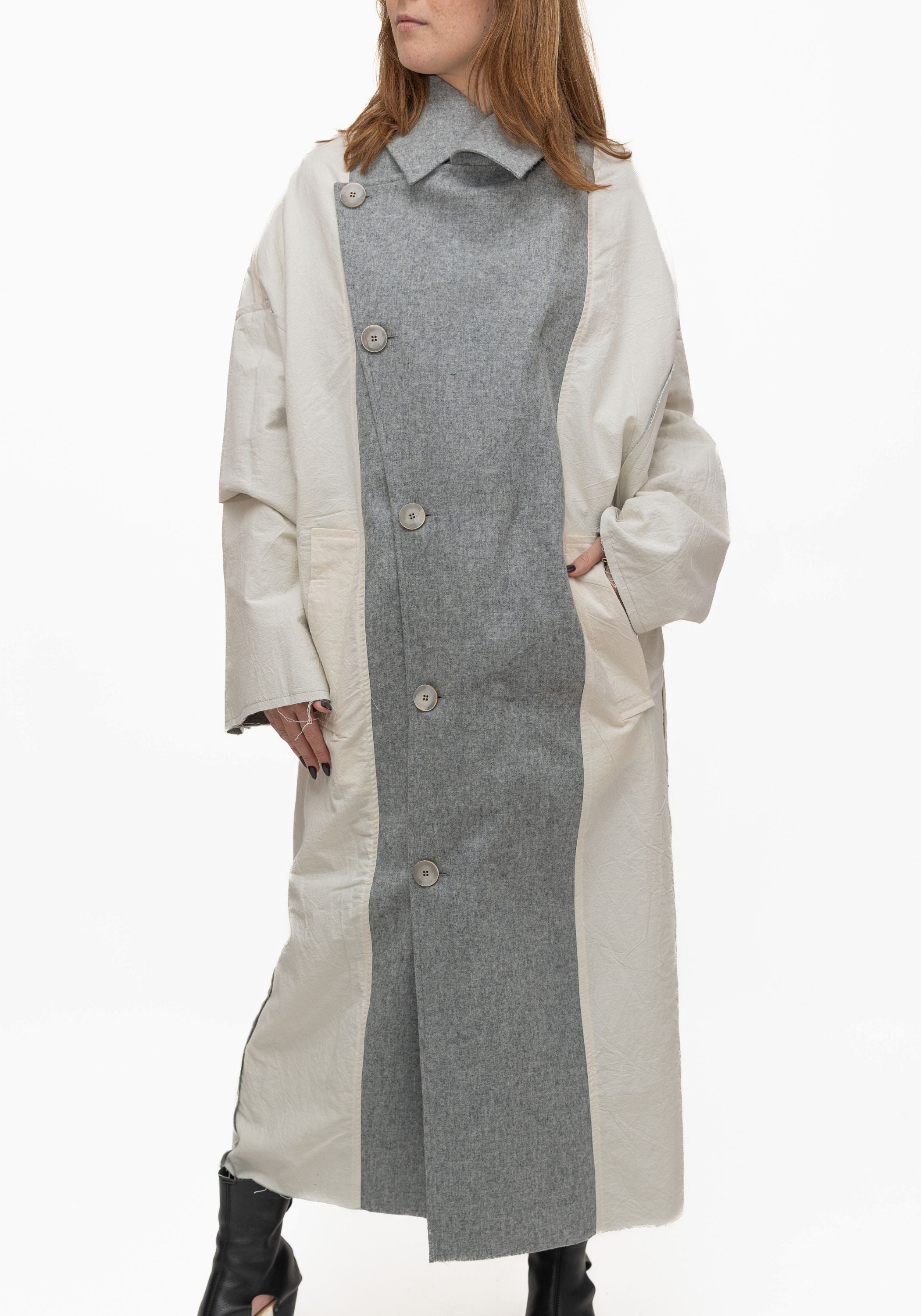 Cara Oversized Reversible Wool Blend Jacket