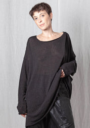 Linen Cotton Oversized Knit Pullover