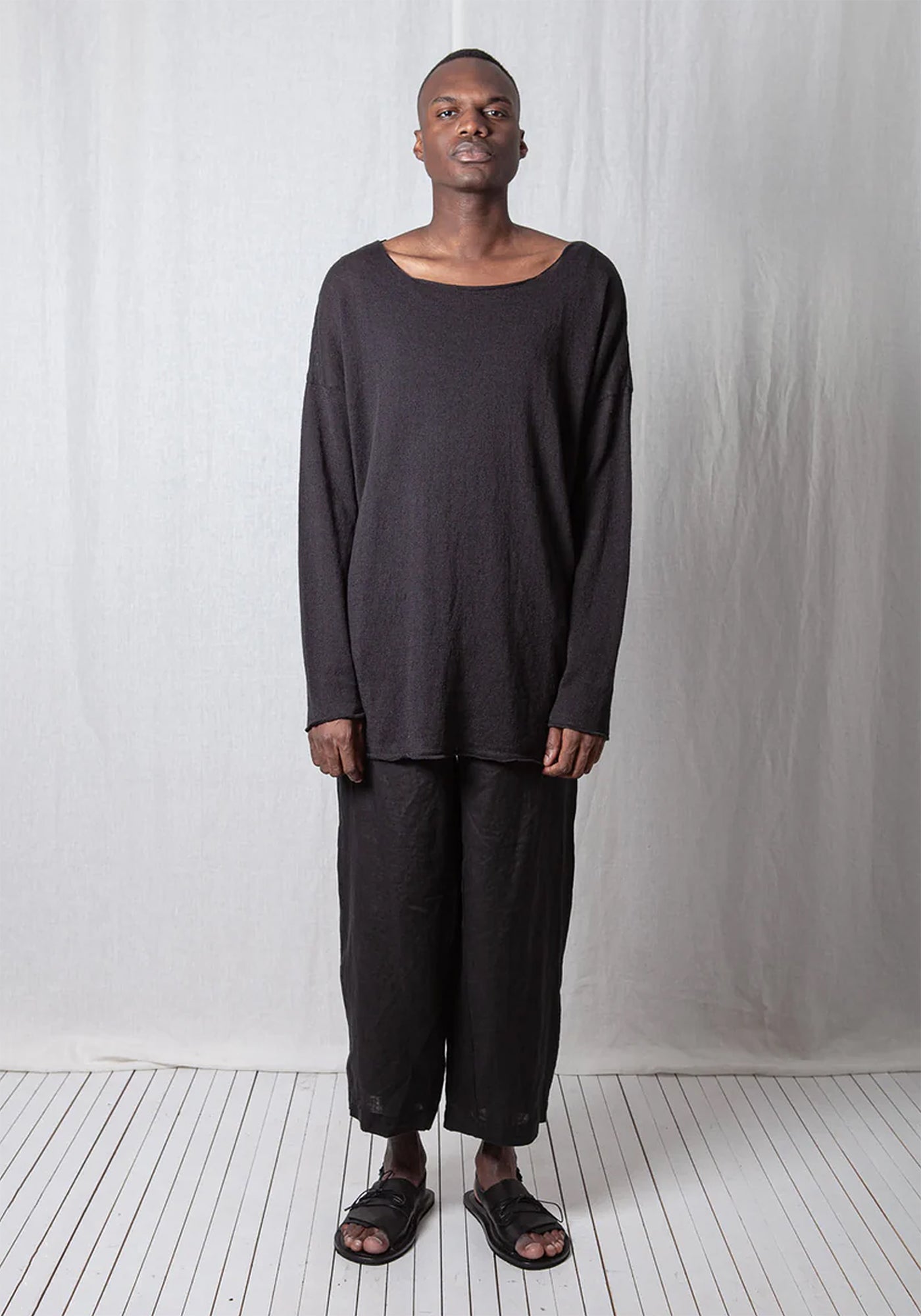 Linen Cotton Oversized Knit Pullover