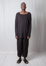 Linen Cotton Oversized Knit Pullover