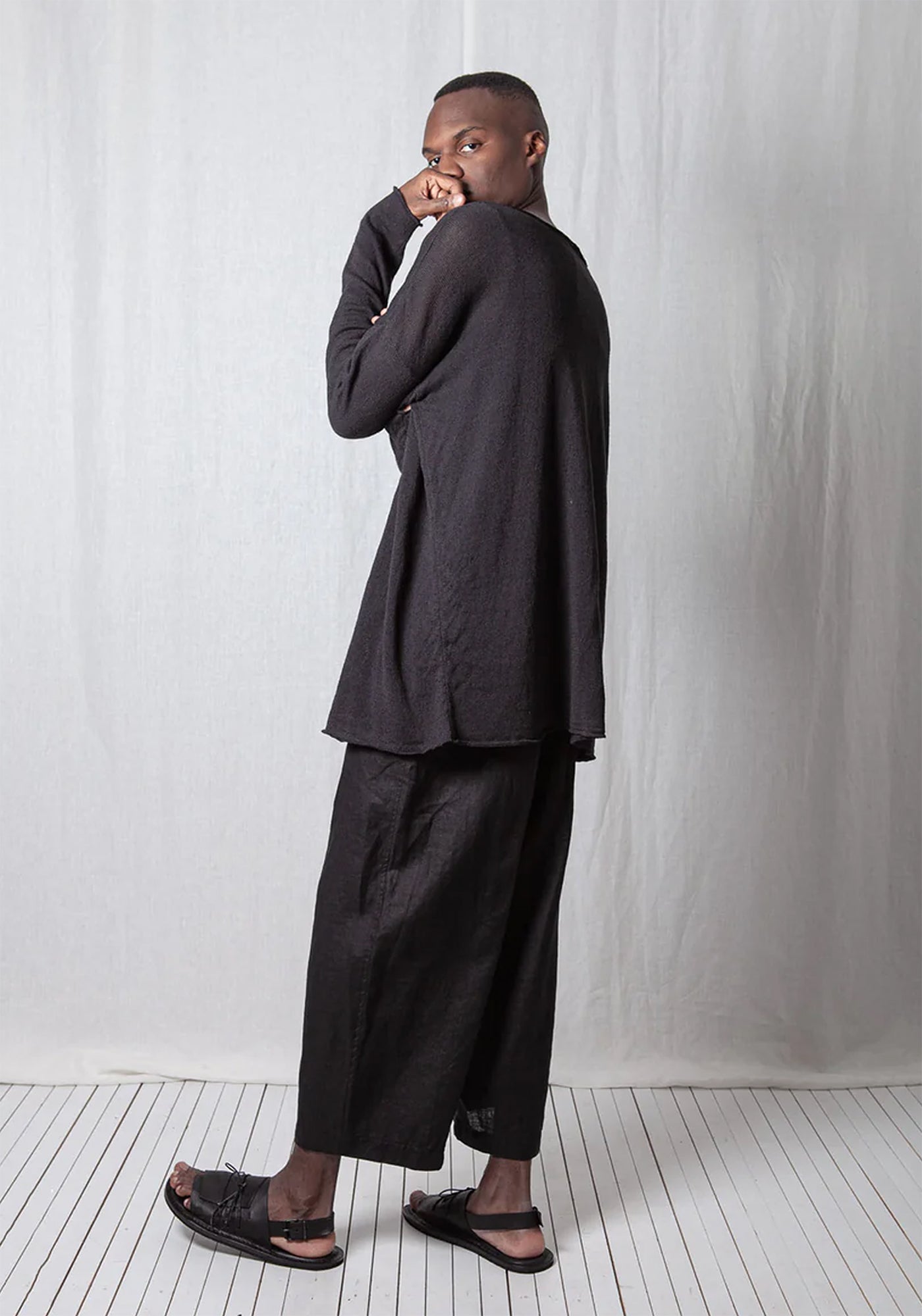 Linen Cotton Oversized Knit Pullover