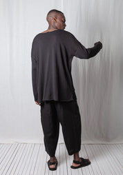 Linen Cotton Oversized Knit Pullover
