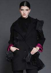 Detachable Tulle Ruffle Jacket