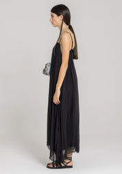 Layered Strappy Maxi Dress in ANTHRACITE or BLACK