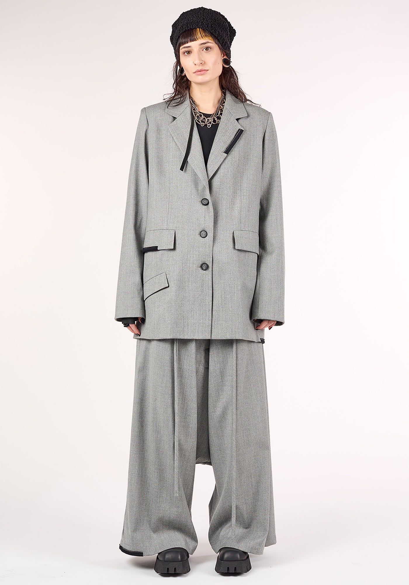 Samar Oversized Wool Blend Blazer Jacket