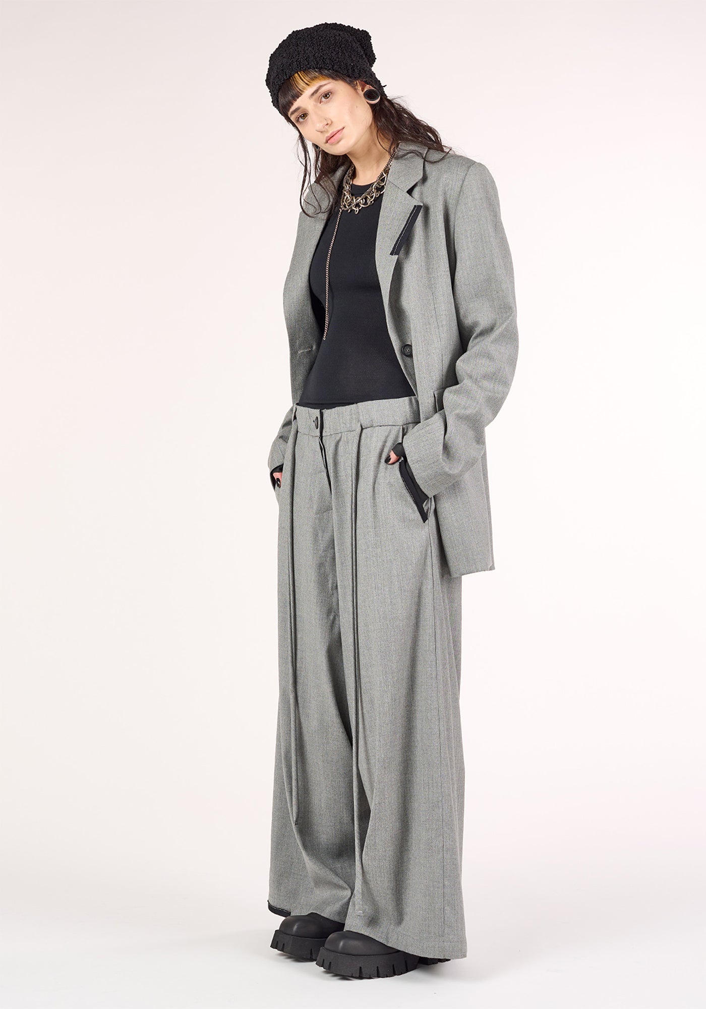 Samar Oversized Wool Blend Blazer Jacket