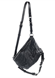 Tamiko Black Leather Crossbody/Belt Bag