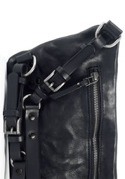 Tamiko Black Leather Crossbody/Belt Bag