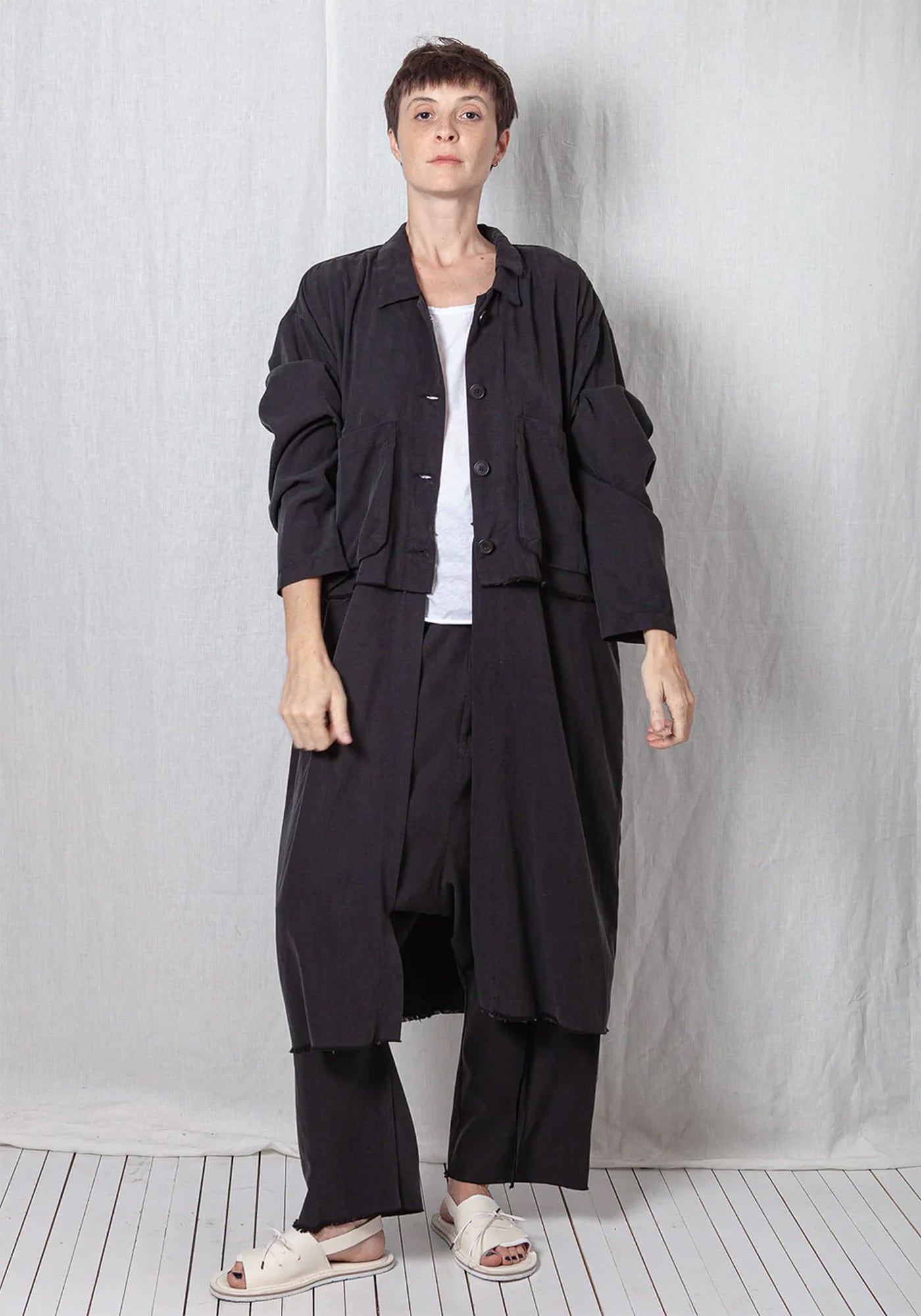 Tencel Oversized Transformable Coat