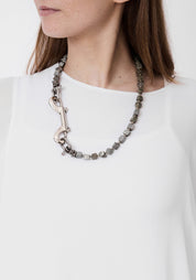 Pyrite and Stainless Chain Necklace