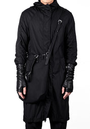 Uto Black Canvas and Leather Harness Backpack/Shoulder Bag