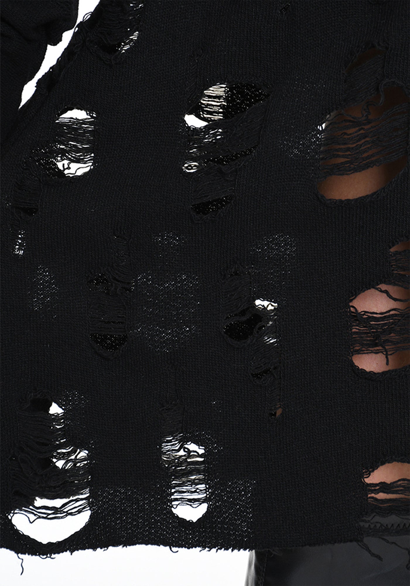 Distressed Flared Wool Blend Dress
