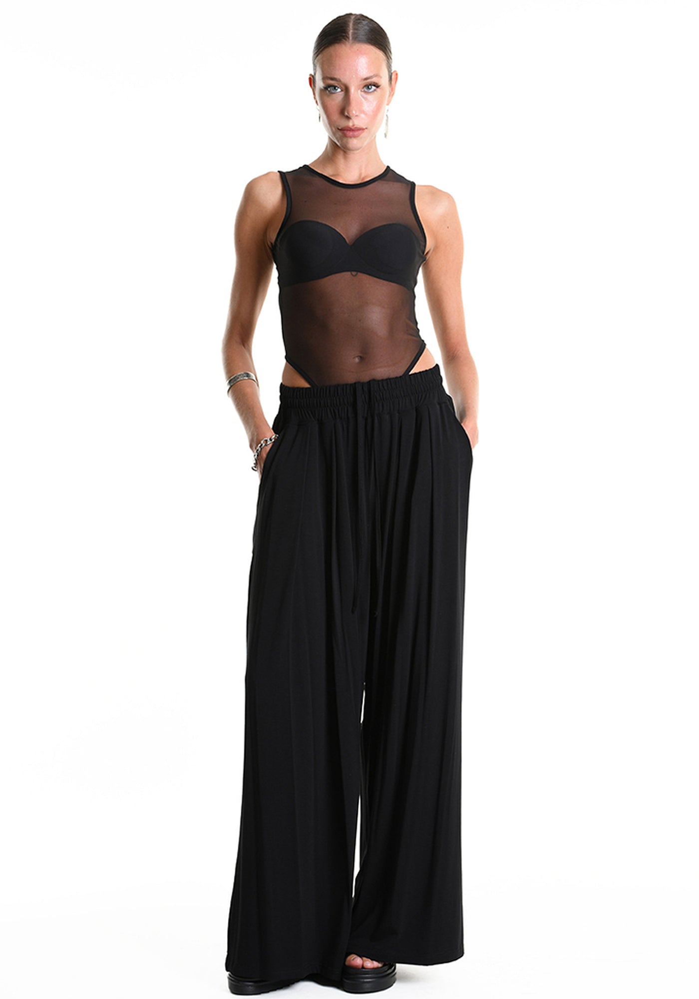 Wide Leg Bamboo Jersey Pants - December Thieves