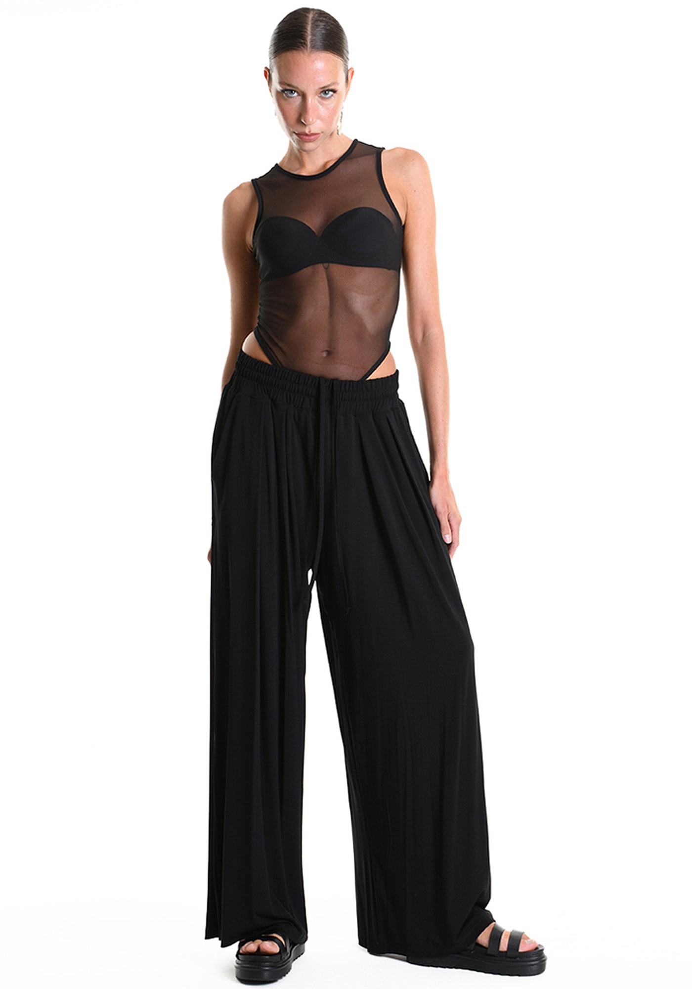 Wide Leg Bamboo Jersey Pants - December Thieves