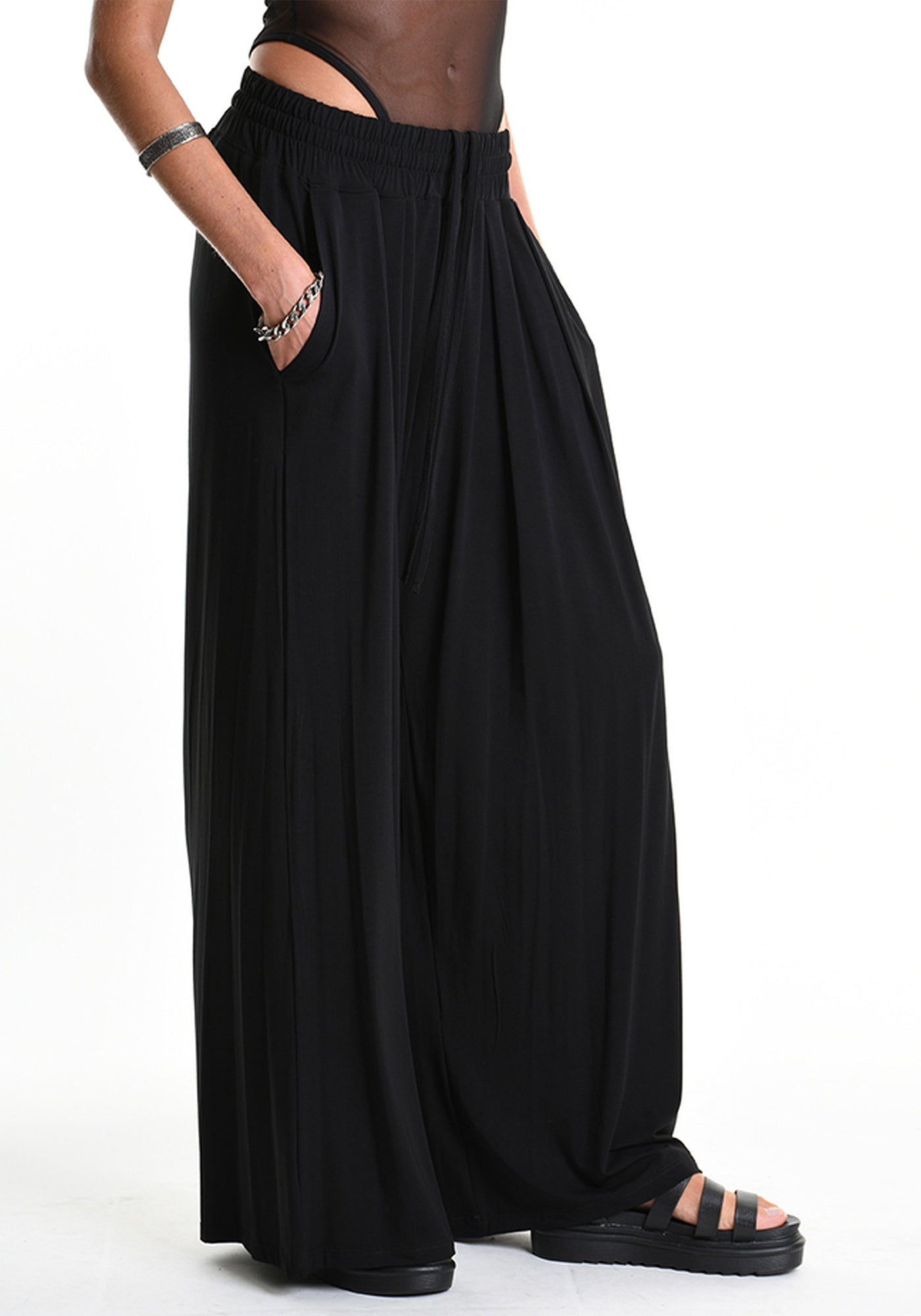 Wide Leg Bamboo Jersey Pants - December Thieves