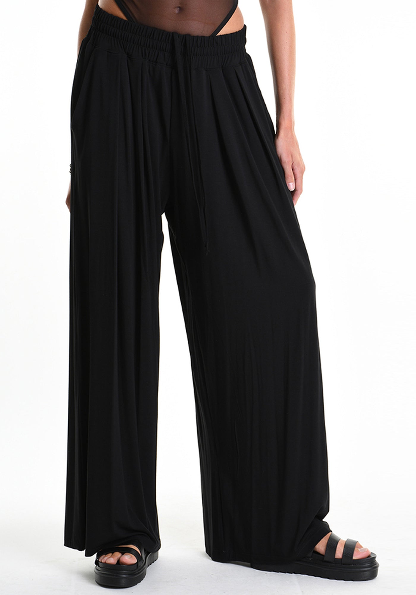 Wide Leg Bamboo Jersey Pants - December Thieves
