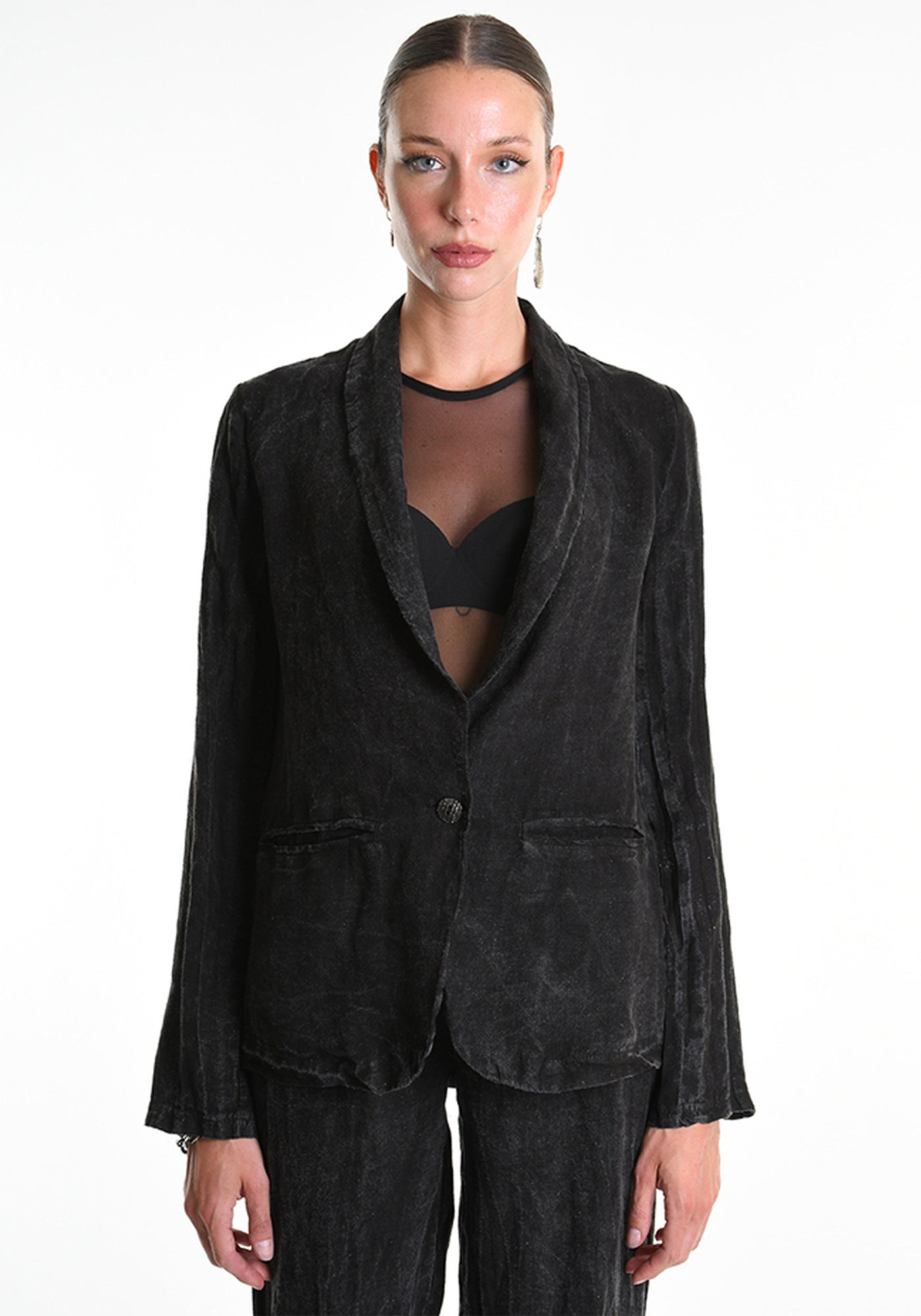 Tailored Linen Blazer - December Thieves