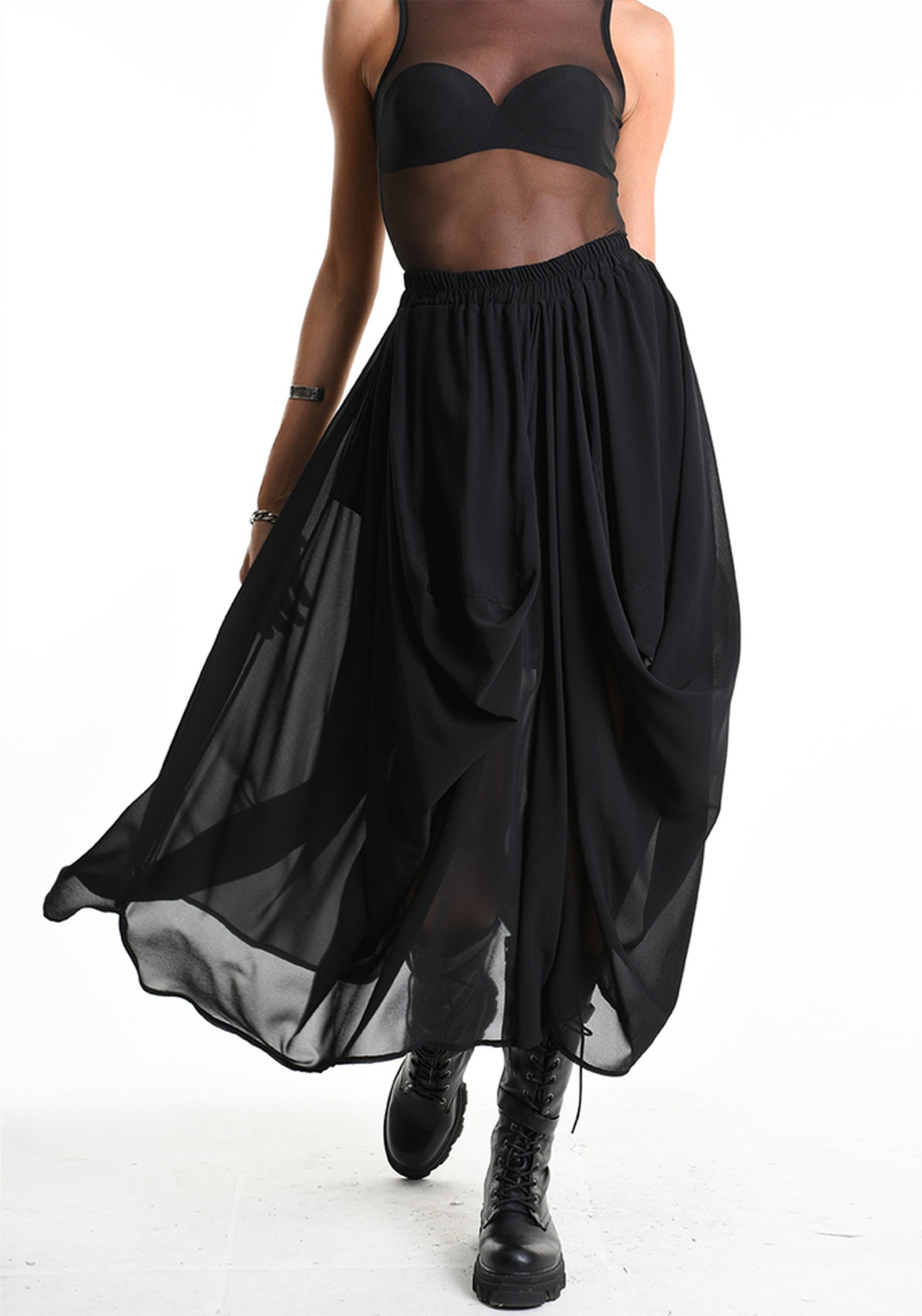 Drape Detail Maxi Skirt - December Thieves