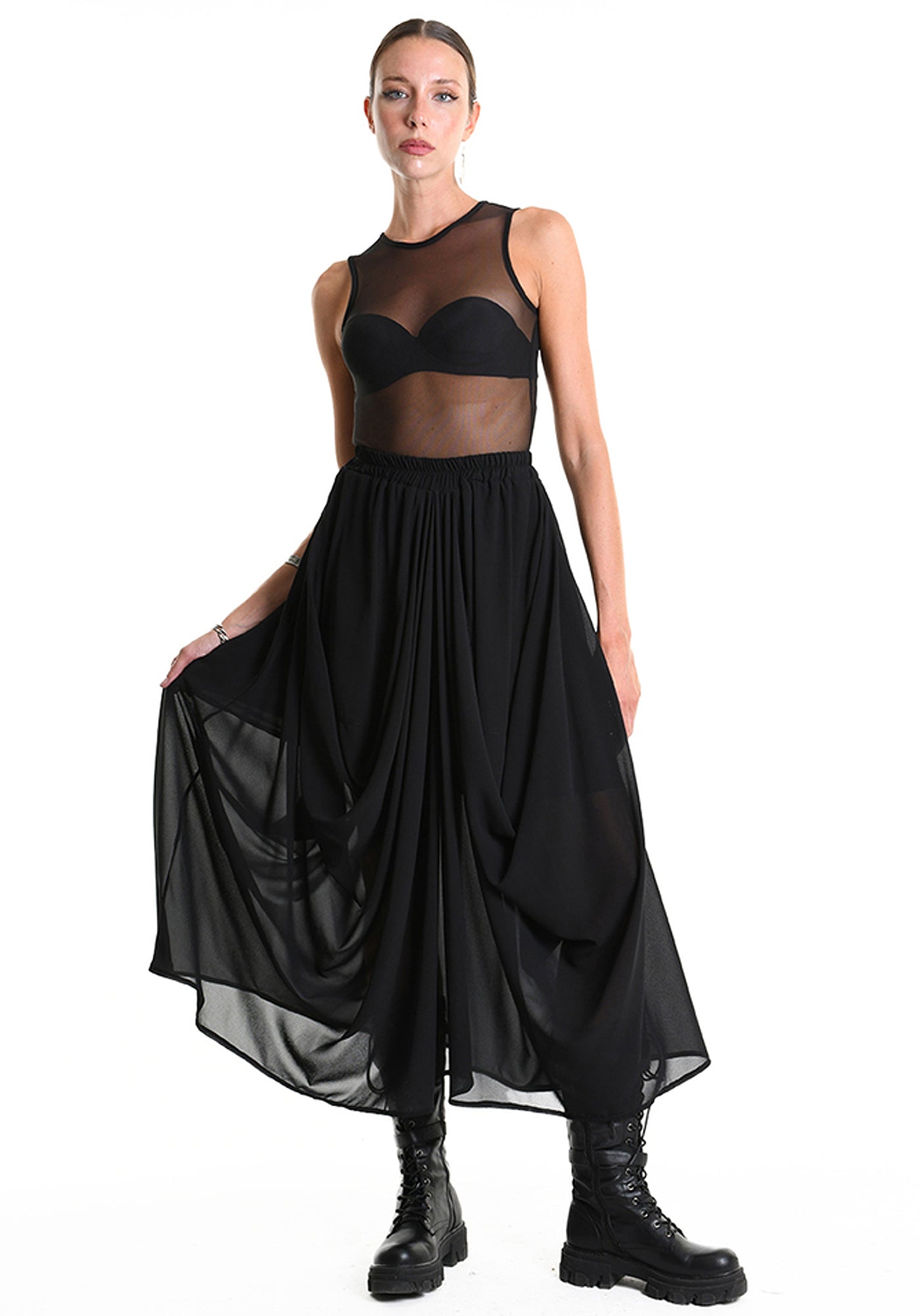 Drape Detail Maxi Skirt - December Thieves
