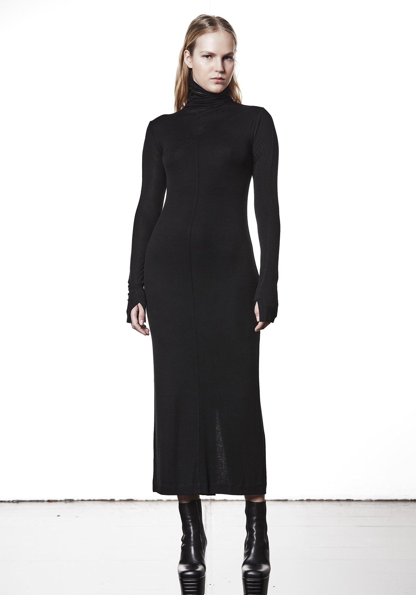 Fitted High Neck Maxi Dress - December Thieves
