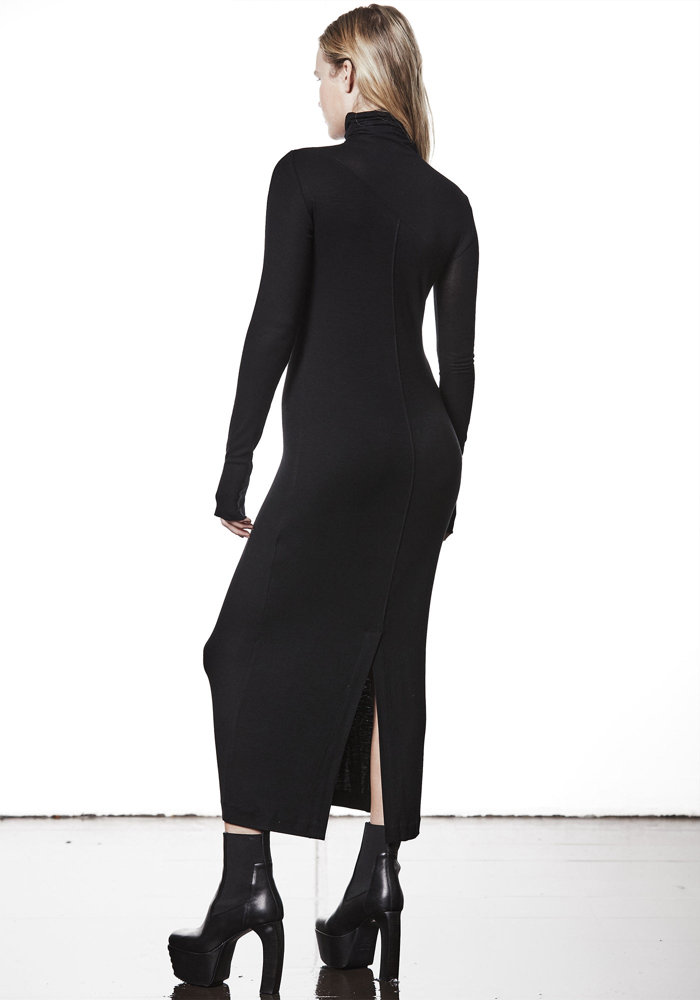 Fitted High Neck Maxi Dress - December Thieves