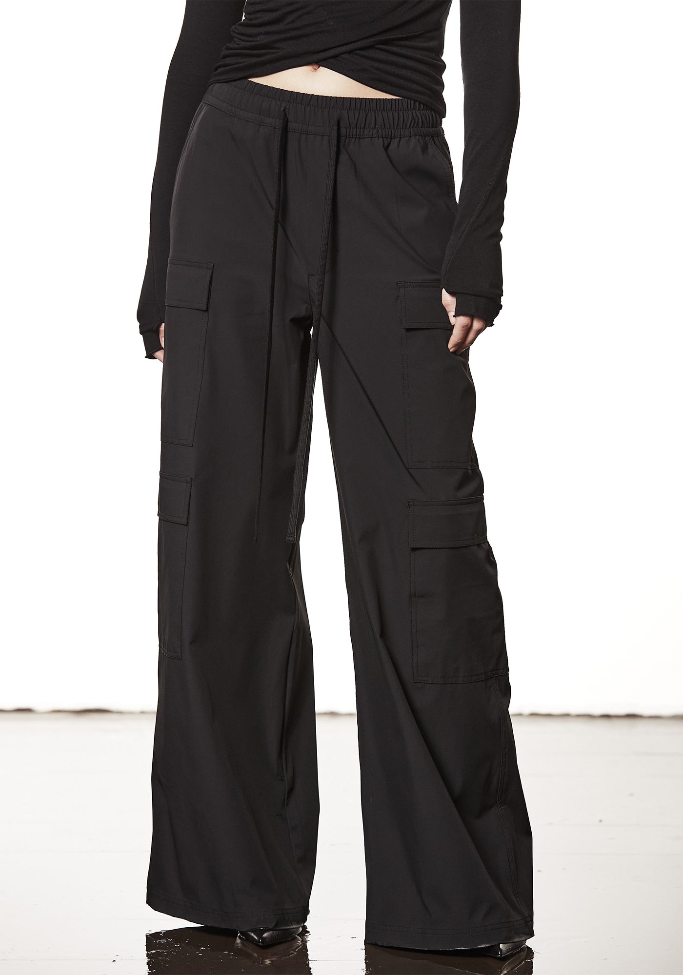 Pocket Detail Wide Leg Pants - December Thieves