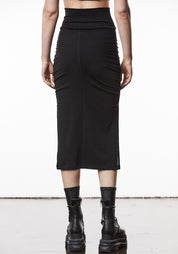 Fitted Stretch Midi Skirt