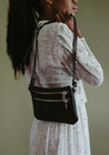 Your Bag of Holding- YBH Black Leather Crossbody/Belt BagLeather Double Zip Crossbody/Belt Bag | Your Bag of Holding (YBH)