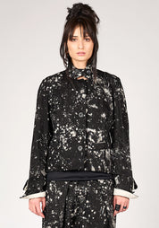 NB 2146 Zhana High Neck Splatter Detail Jacket - December Thieves