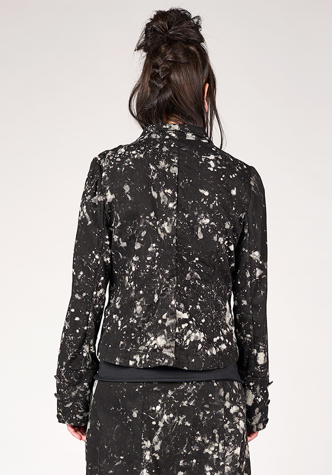 NB 2146 Zhana High Neck Splatter Detail Jacket - December Thieves