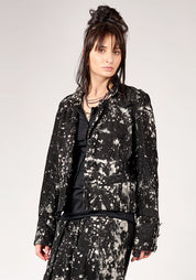 NB 2146 Zhana High Neck Splatter Detail Jacket - December Thieves