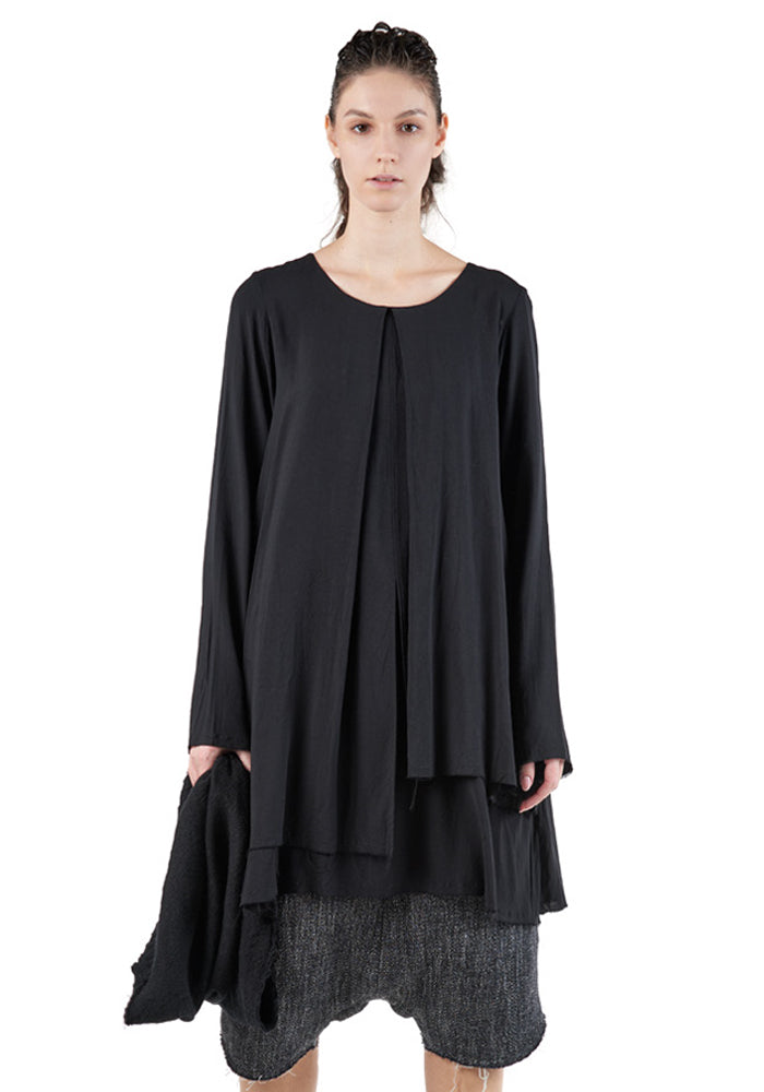 Anais Asymmetric Layered Tunic and Wool Blend Snood