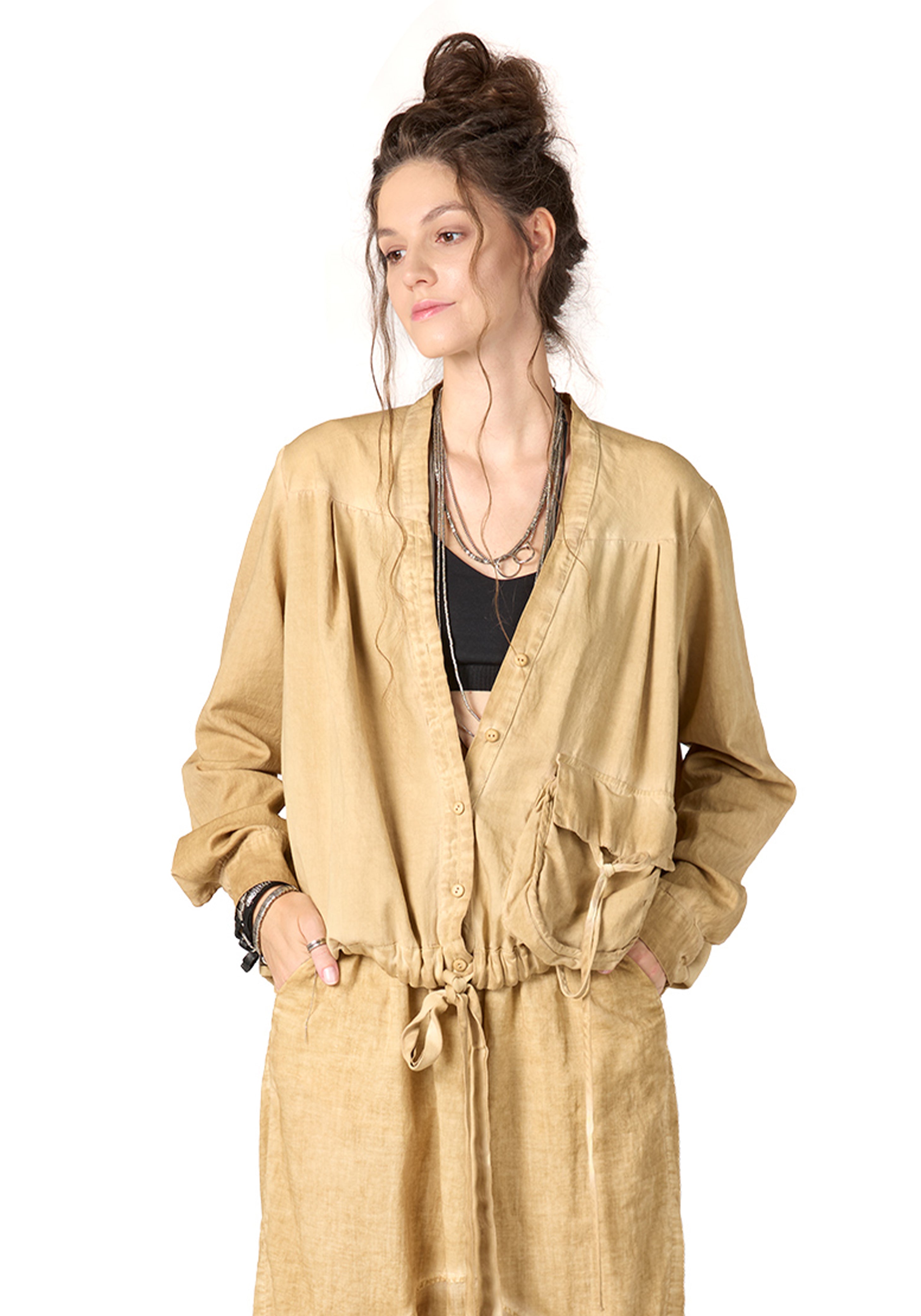 Beatrix Transformable Button Detail Blouse